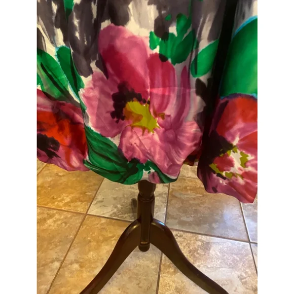 NWOT SUZIE CHIN FLORAL SILK DRESS SIZE 18W - Picture 6 of 8